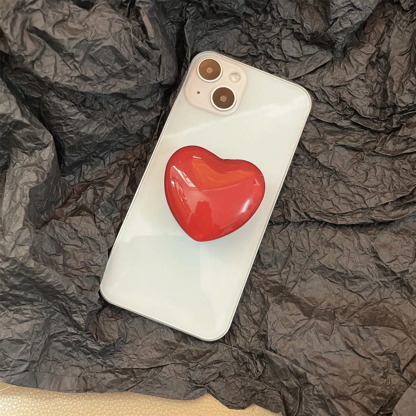 Heart Pop Socket Griptok Finger Grip Bracket Stand