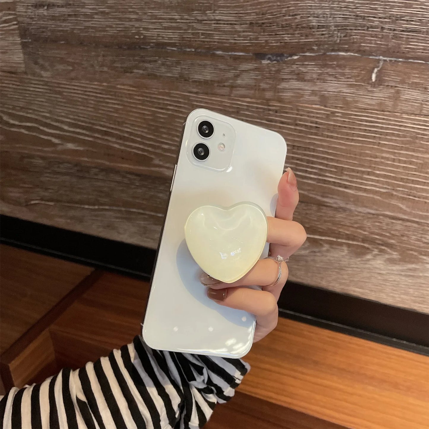 Heart Pop Socket Griptok Finger Grip Bracket Stand