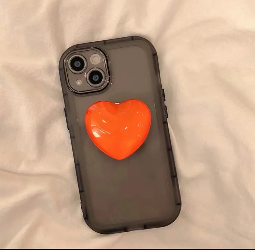 Heart Pop Socket Griptok Finger Grip Bracket Stand