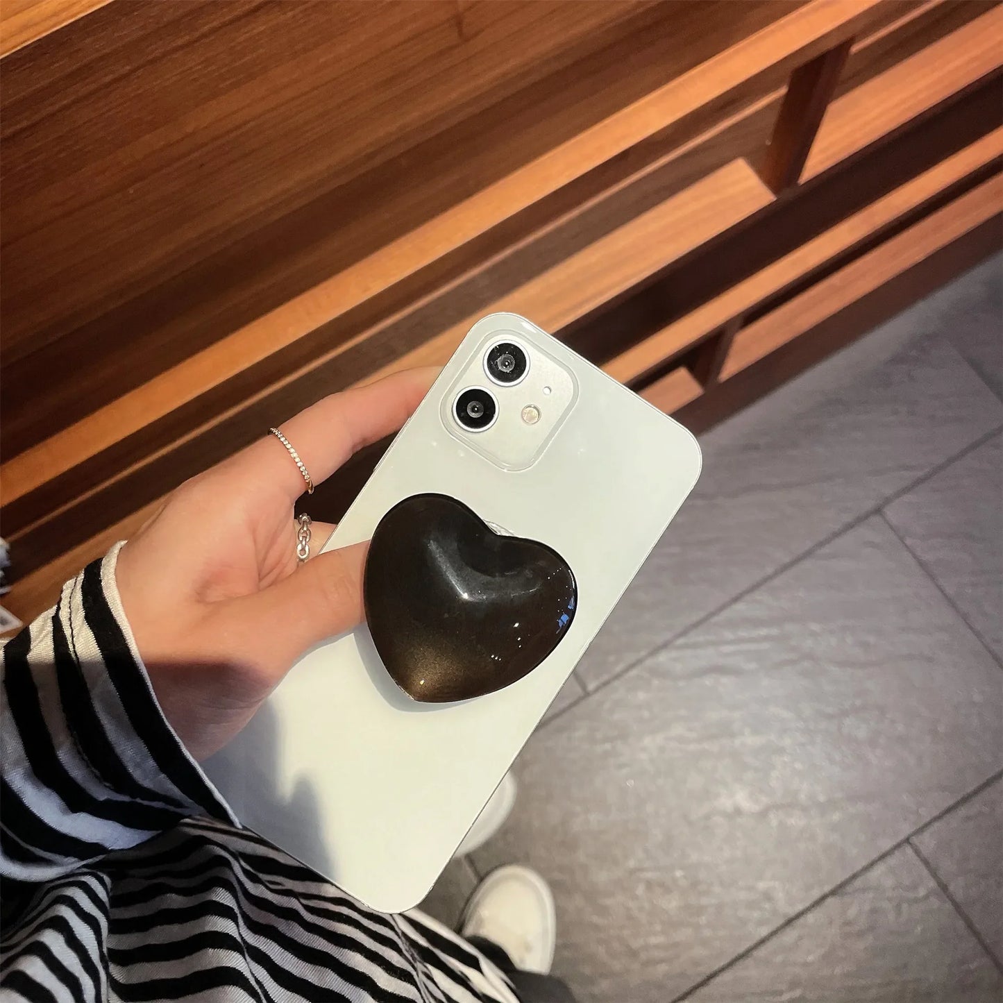 Heart Pop Socket Griptok Finger Grip Bracket Stand