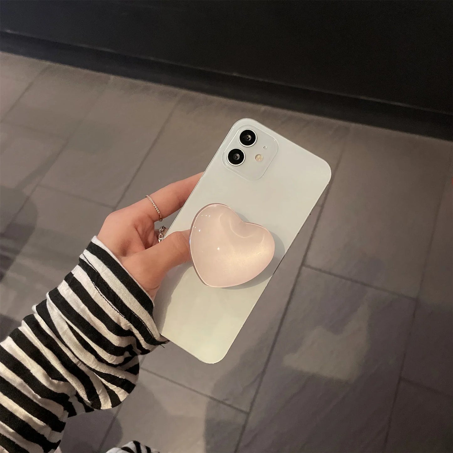 Heart Pop Socket Griptok Finger Grip Bracket Stand
