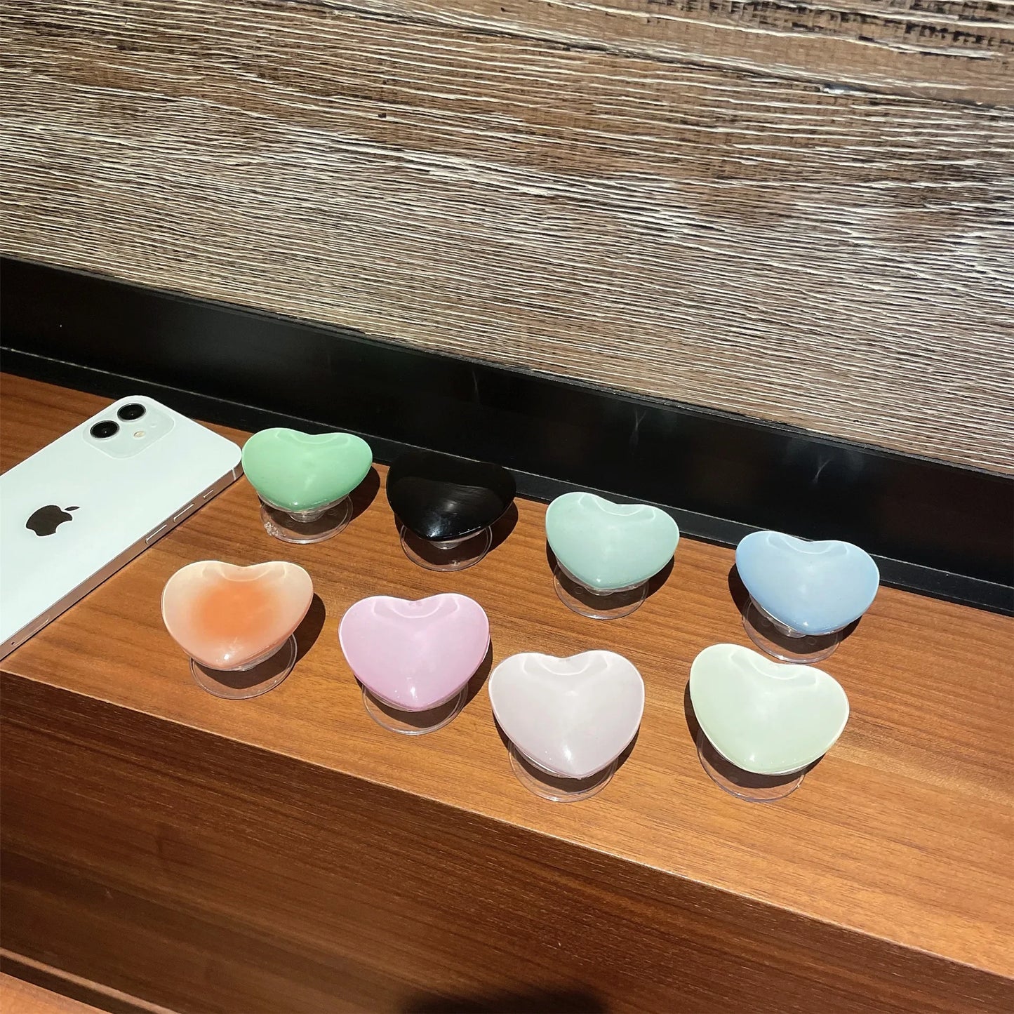 Heart Pop Socket Griptok Finger Grip Bracket Stand