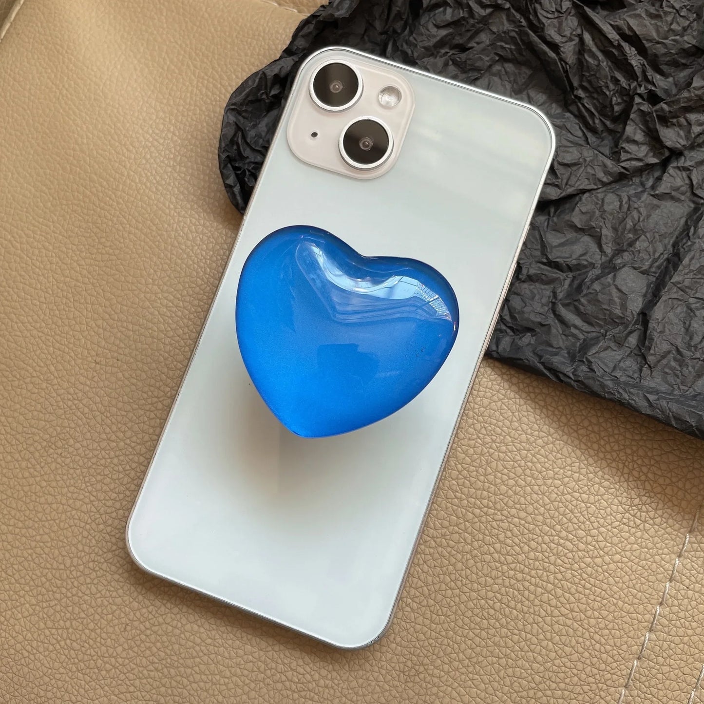 Heart Pop Socket Griptok Finger Grip Bracket Stand