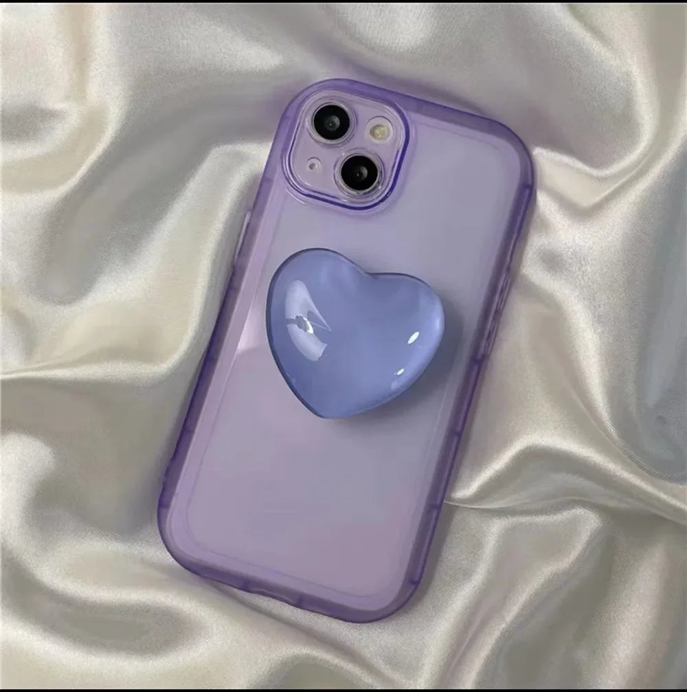 Heart Pop Socket Griptok Finger Grip Bracket Stand
