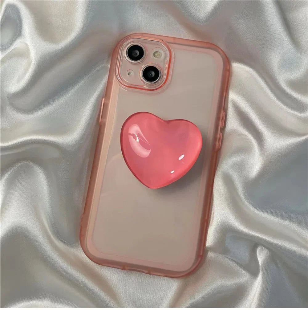 Heart Pop Socket Griptok Finger Grip Bracket Stand