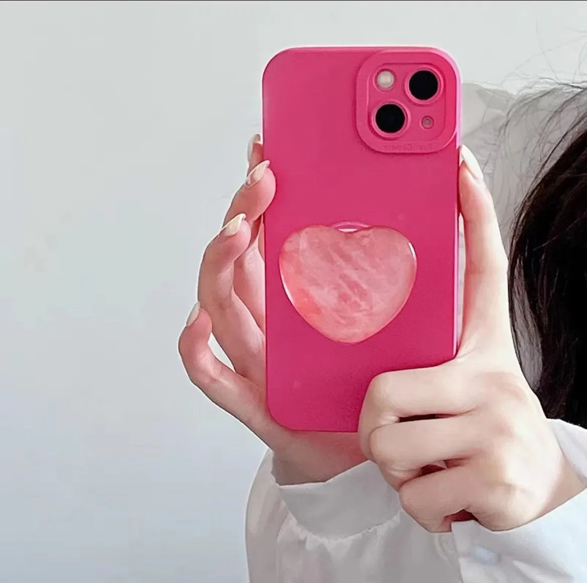 Heart Pop Socket Griptok Finger Grip Bracket Stand
