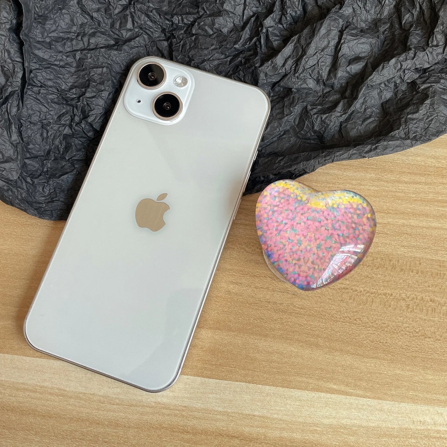 Heart Pop Socket Griptok Finger Grip Bracket Stand