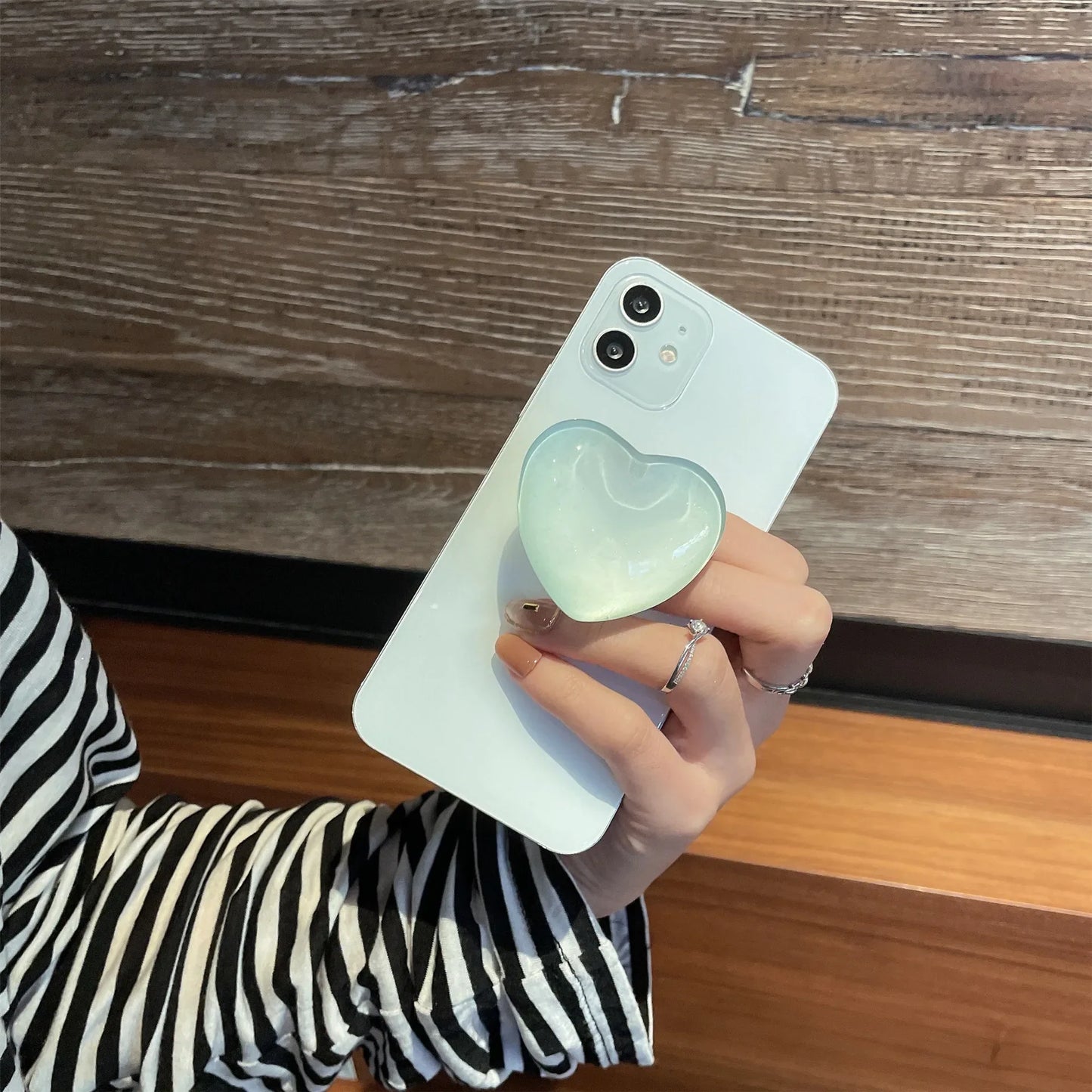 Heart Pop Socket Griptok Finger Grip Bracket Stand