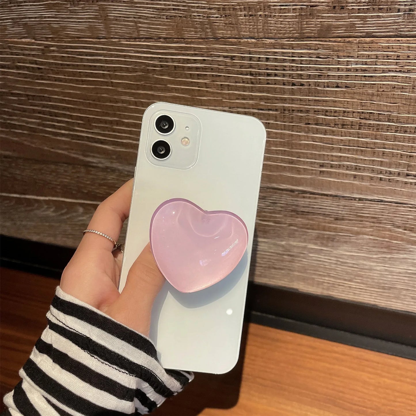 Heart Pop Socket Griptok Finger Grip Bracket Stand