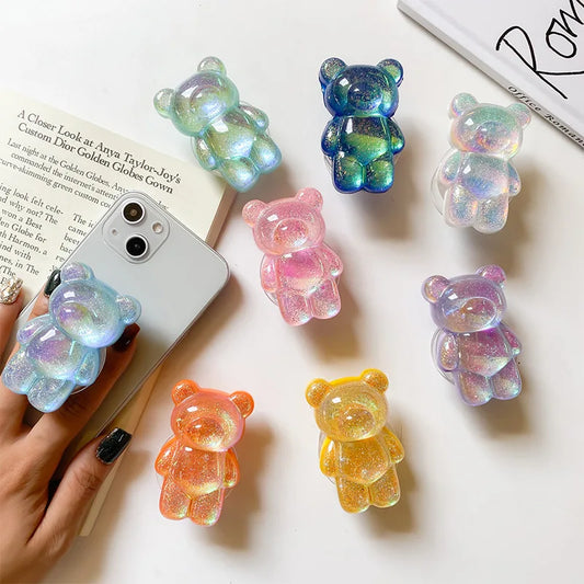 Glitter Bear Cell Phone Holder Grip